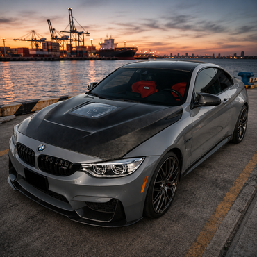 2015-2021 BMW M3/M4 Glass Engine Cover Carbon Fiber Hood | F80/F82/F83