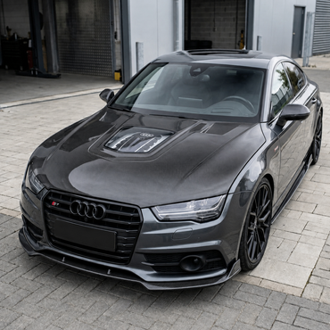 2012-2018 Audi A7/S7/RS7 Glass Engine Cover Style Carbon Fiber Hood | C7/C7.5