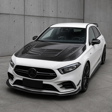 2019-2022 Mercedes A-Class/A35/A45 AMG V Style Carbon Fiber Hood | W177/V177