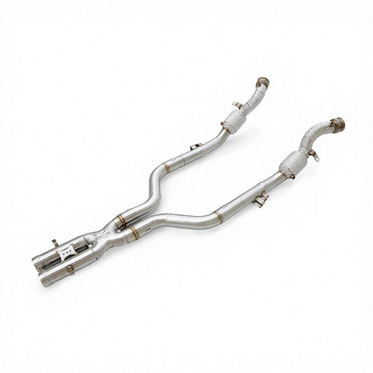 2004-2006 Mercedes SL65 AMG Downpipes | R230 Yes Heat Shield / Racing Downpipe (No Cat) Downpipes