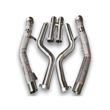 2004-2006 Mercedes SL65 AMG Downpipes | R230 - Yes Heat Shield / Racing Downpipe (No Cat) - Downpipes