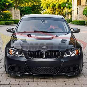 2005-2013 BMW 3-Series/M3 V Style Carbon Fiber Hood | E90/E92 - Front Hood