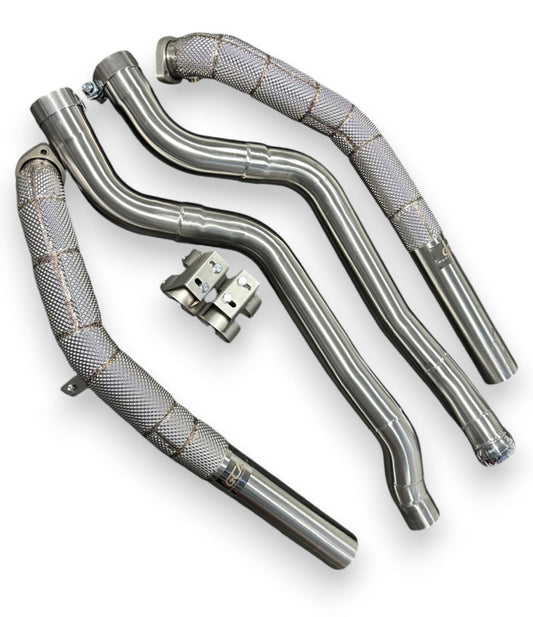 2012-2018 Mercedes Cls63 Amg Downpipes | W218 Yes Heat Shield / Racing Downpipe (No Cat) Front Race