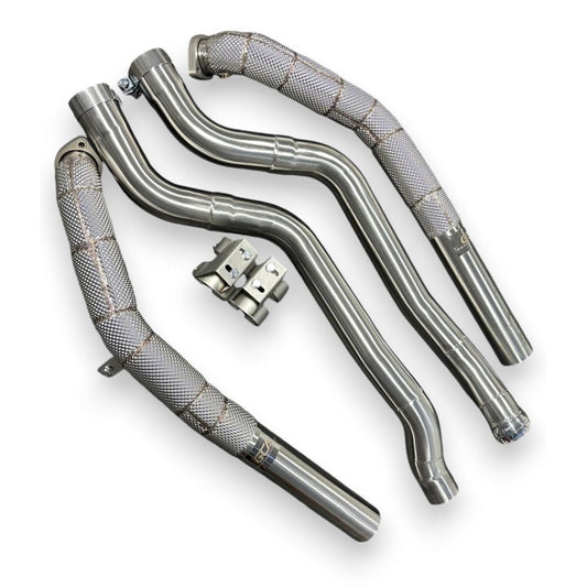 2012-2018 Mercedes Cls63 Amg Downpipes | W218 Yes Heat Shield / Racing Downpipe (No Cat) Front Race