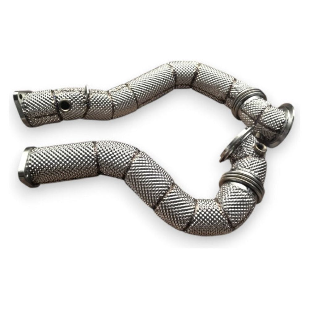 2007-2010 BMW 335i Downpipes | E90/E92/E93 Yes Heat Shield / Racing Downpipe (No Cat) Downpipes