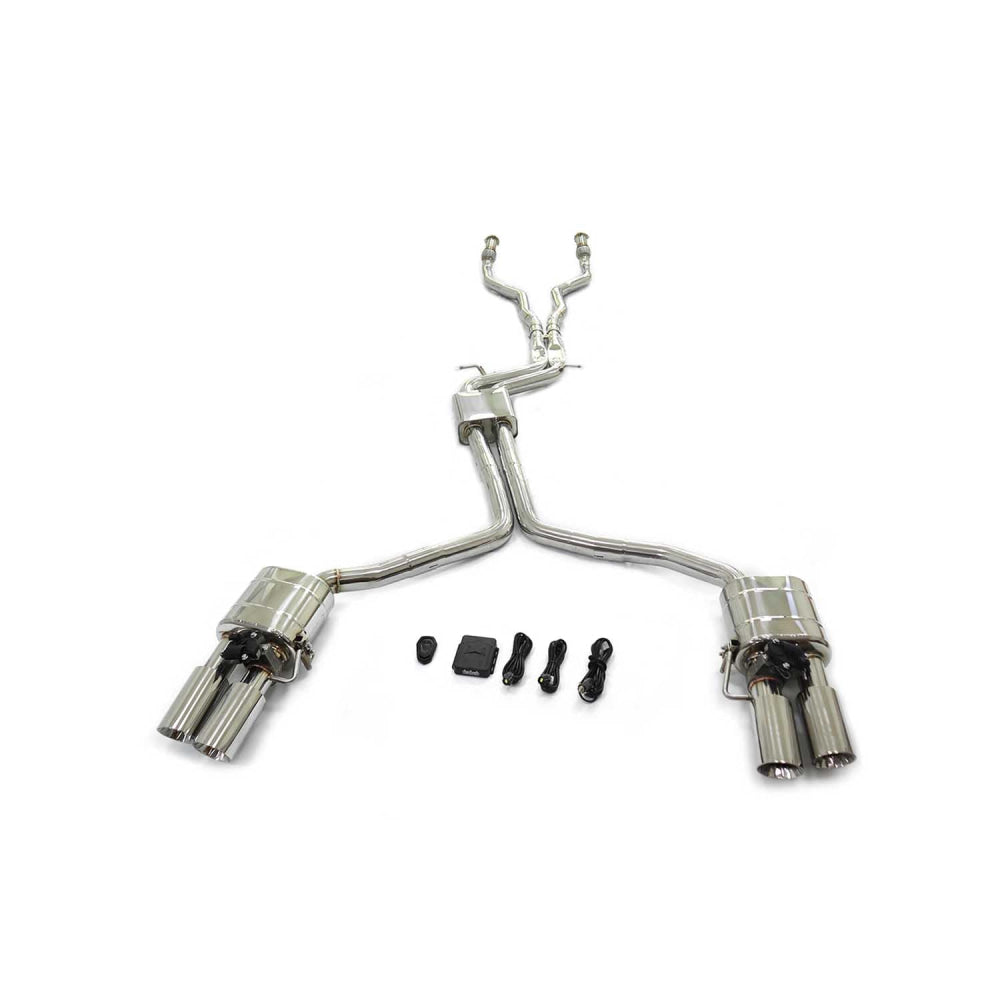 2008-2012 Audi S5 Valved Sport Exhaust System | B8 S5 Coupe Stainless Steel Exhaust / Chrome Tips Exhausts