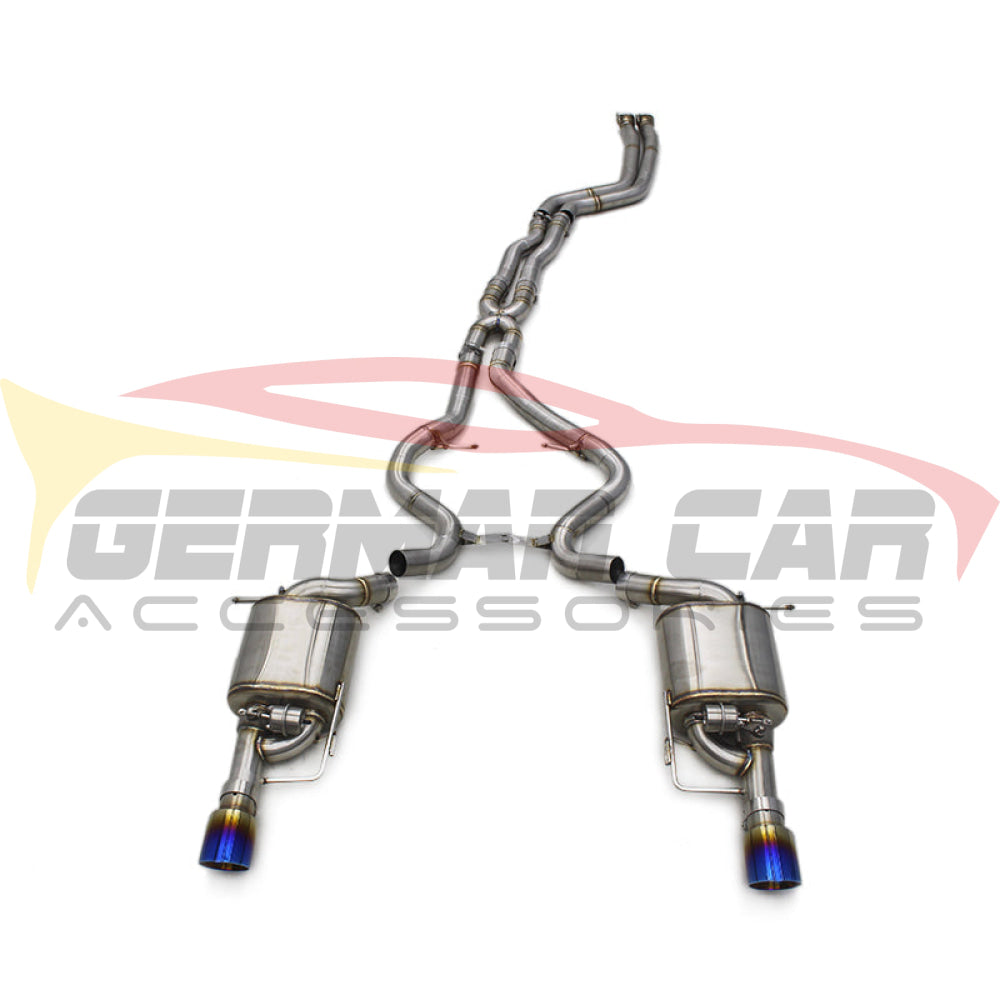 2008-2012 Bmw 335I Valved Sport Exhaust System | E90/E92/E93 Stainless Steel / Chrome Tips Axleback