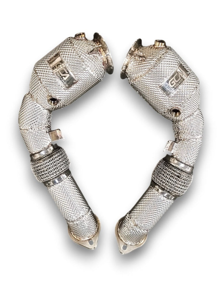 2009-2011 BMW 550i Downpipes | F07/F10/F11 Flange Connection Yes Heat Shield / Racing Downpipe (No Cat) Downpipes