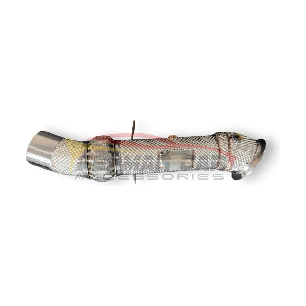2015-2018 Bmw X5/X6 Front Race Pipes | F15/F16 Yes Heat Shield / Racing Downpipe (No Cat)