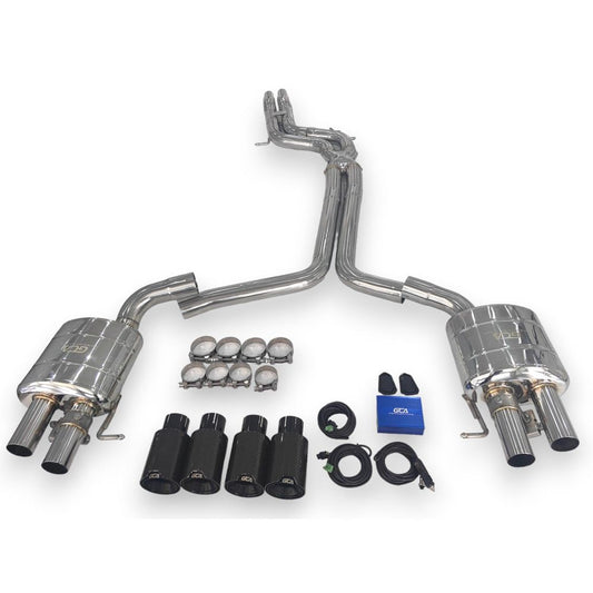 2009-2017 Audi S4/S5 Valved Sport Exhaust System | B8/B8.5 Stainless Steel / Chrome Tips