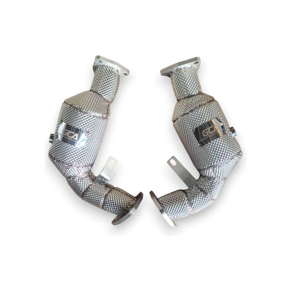 2010-2015 Audi Q7 Test Pipes | 4L Q7 Yes Heat Shield / 200 Cell Euro 6 Sport High Flow Cat Downpipes