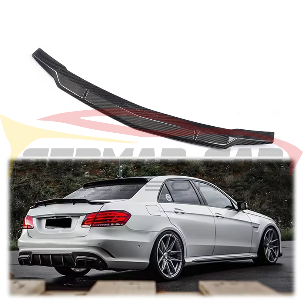 2010-2016 Mercedes-Benz E-Class/E63 V2 Style Carbon Fiber Trunk Spoiler | W212 Rear Trunk Spoilers