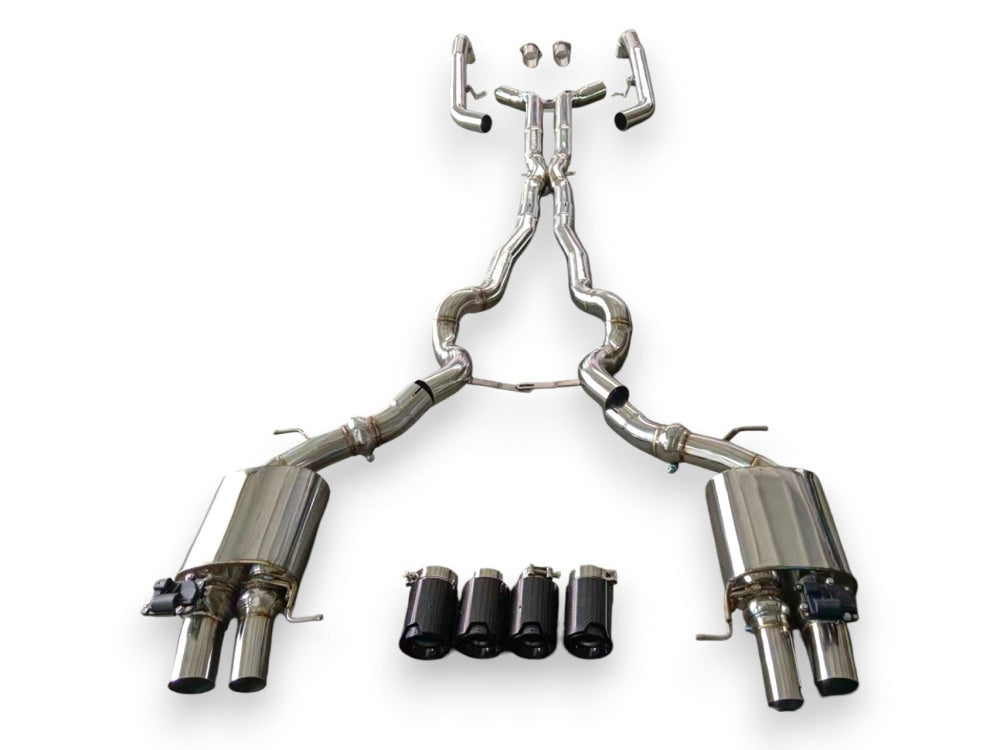 2011-2016 Bmw 550I Valved Sport Exhaust System | F10 Stainless Steel / Chrome Tips