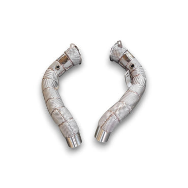 2011-2016 BMW M5 Downpipes | F10 - Yes Heat Shield / Racing Downpipe (No Cat) - Downpipes