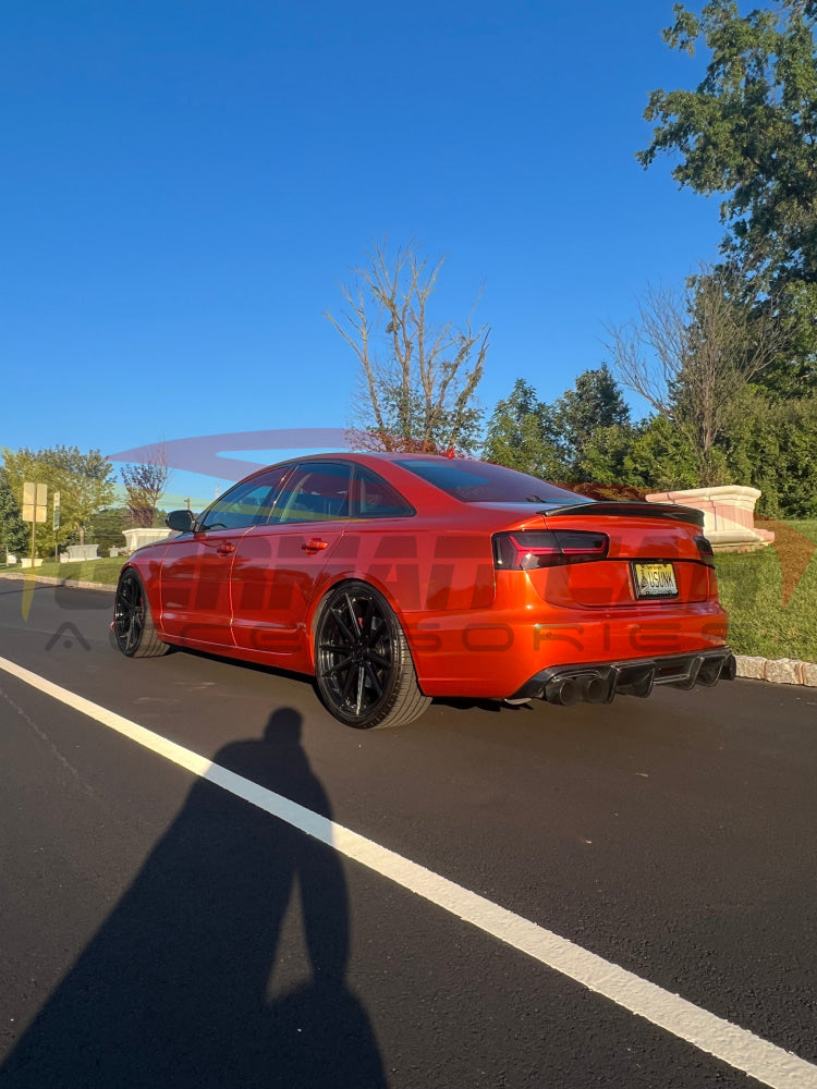 2012-2015 Audi A6/S6 Ducktail Carbon Fiber Trunk Spoiler | C7 Rear Spoilers