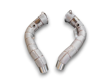 2012-2018 BMW M6 Downpipes | F06/F12/F13 - Yes Heat Shield / Racing Downpipe (No Cat) - Downpipes