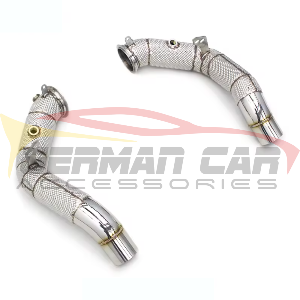 2012 - 2018 Bmw M6 Front Race Pipes | F06/F12/F13 Yes Heat Shield / Racing Downpipe (No Cat)