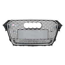 Load image into Gallery viewer, 2013-2016 Audi Rs4 Honeycomb Grille With Quattro In Lower Mesh | B8.5 A4/s4 Chrome Silver Frame
