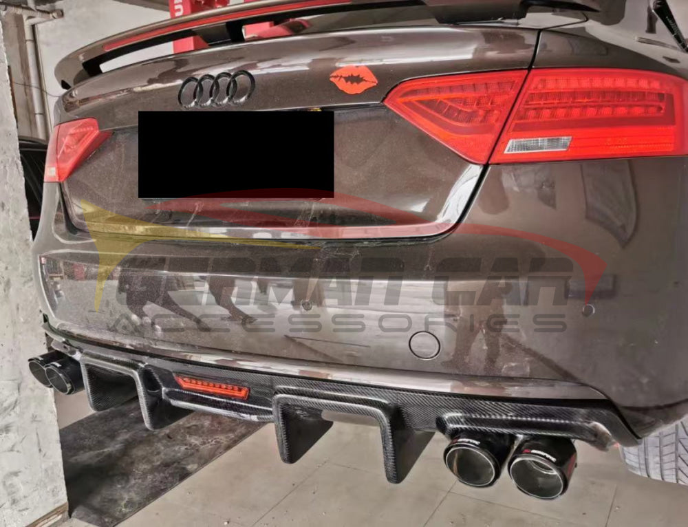 2013-2017 Audi A5 Carbon Fiber Diffuser with LED Brake Light | B8.5 A5 Rear Diffusers