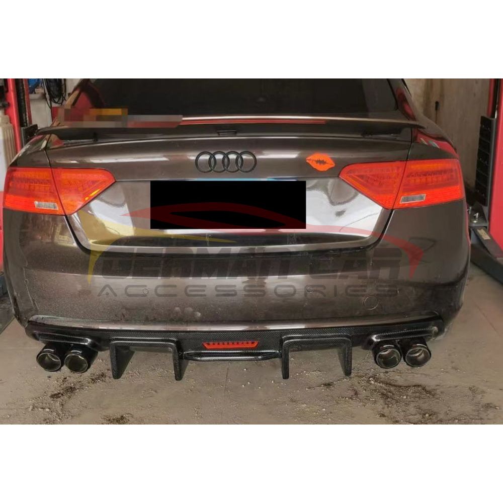 2013-2017 Audi A5 Carbon Fiber Diffuser with LED Brake Light | B8.5 A5 Rear Diffusers