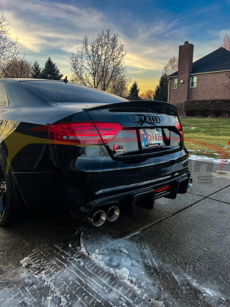 2013-2017 Audi A5/S5 Carbon Fiber Diffuser With Led Brake Light | B8.5 Rear Diffusers