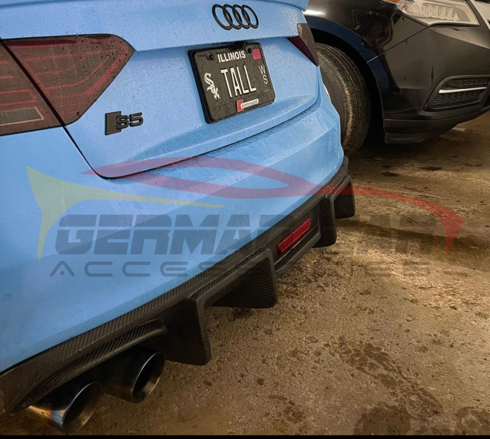 2013-2017 Audi A5/s5 Carbon Fiber Diffuser With Led Brake Light | B8.5