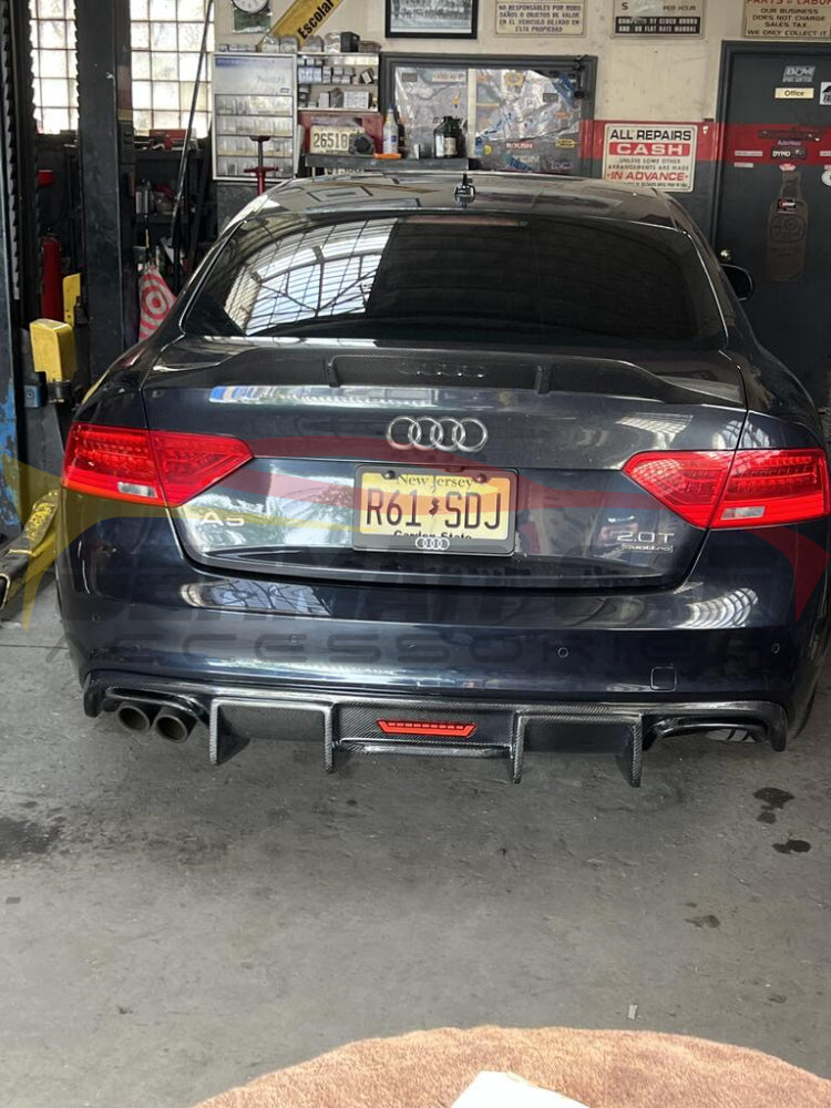 2013-2017 Audi A5/S5 Carbon Fiber Diffuser With Led Brake Light | B8.5 Rear Diffusers