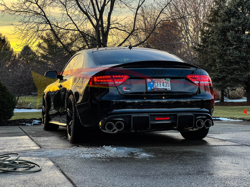 2013-2017 Audi A5/S5 Carbon Fiber Diffuser With Led Brake Light | B8.5 Rear Diffusers