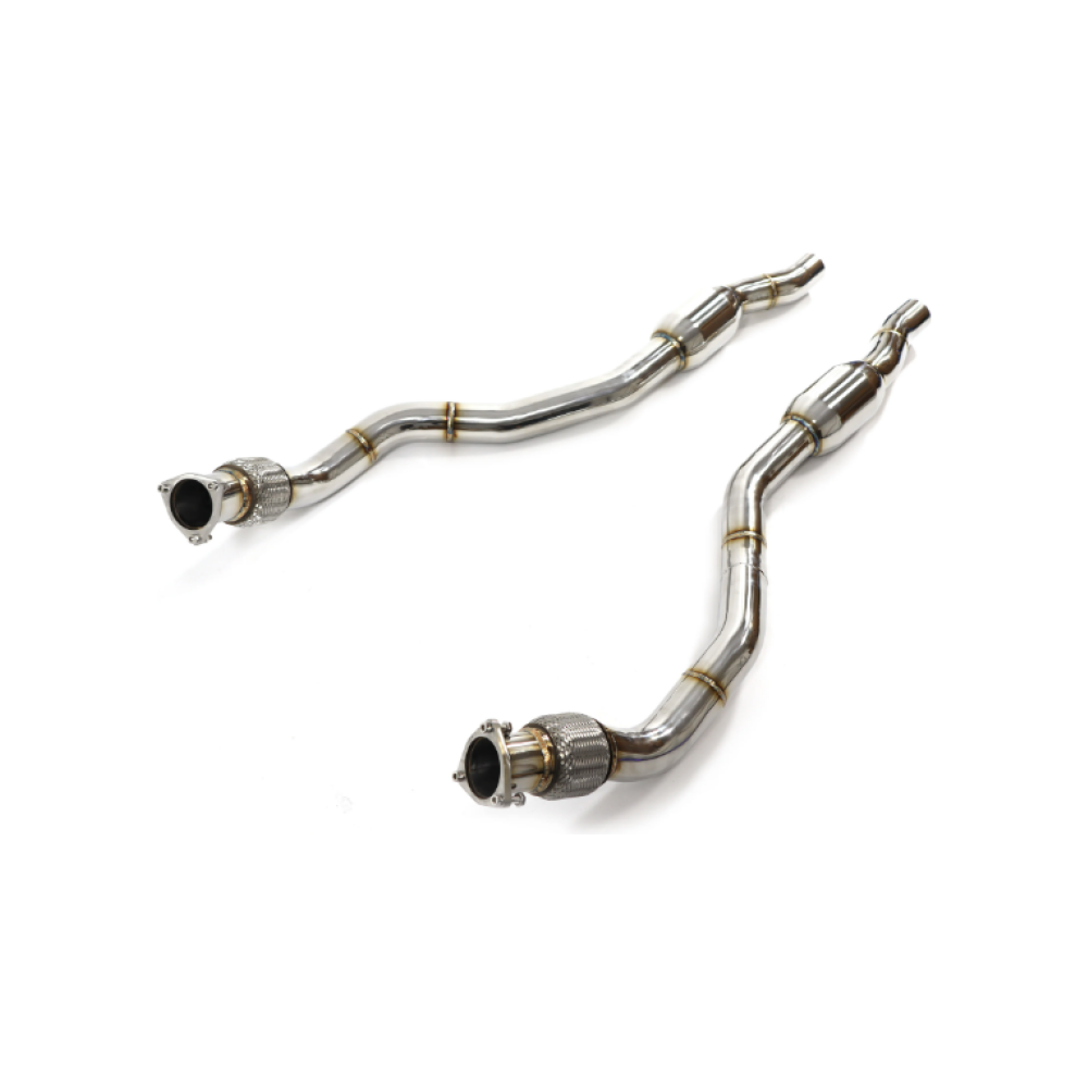 2013-2018 Audi RS6/RS7 Front Resonator Delete Pipes | C7/C7.5 RS6/RS7 Yes Resonators Front Pipes