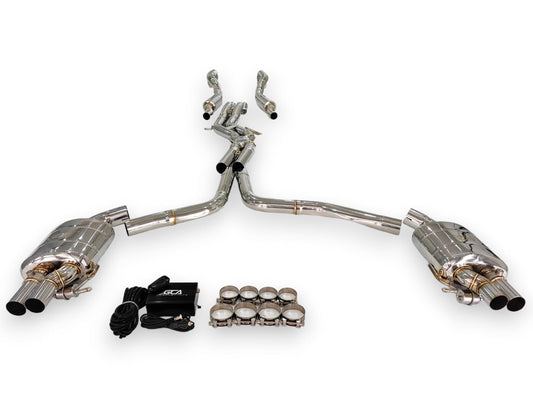 2013-2018 Audi Rs6/Rs7 Valved Sport Exhaust System | C7/C7.5 Stainless Steel / Chrome Tips