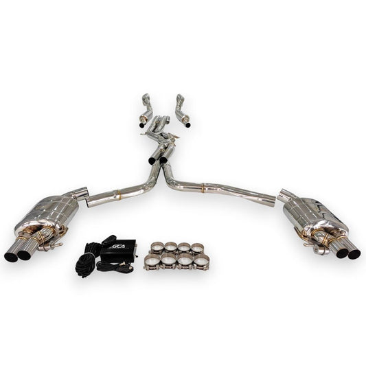2013-2018 Audi Rs6/Rs7 Valved Sport Exhaust System | C7/C7.5 Stainless Steel / Chrome Tips
