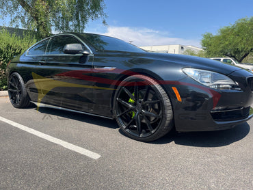 2013-2018 Bmw 6-Series/M6 Carbon Fiber V Style Side Skirts | F06/F12/F13