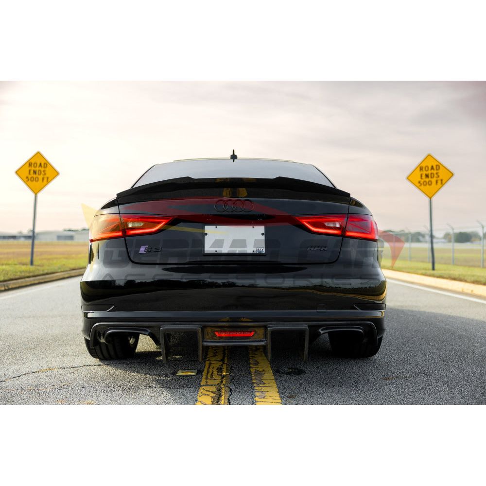 2014-2016 Audi A3/S3 Carbon Fiber Diffuser with LED Brake Light | 8V A3/S3 Rear Diffusers