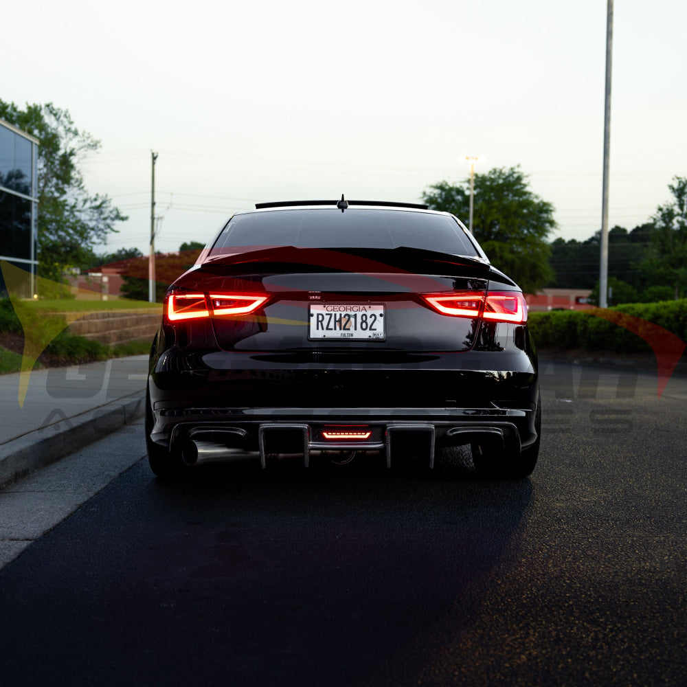 2014-2016 Audi A3/S3 Carbon Fiber Diffuser with LED Brake Light | 8V A3/S3 Rear Diffusers