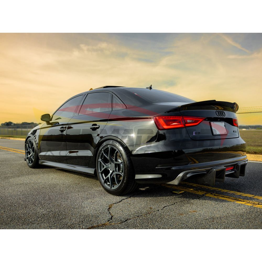 2014-2016 Audi A3/S3 Carbon Fiber Diffuser with LED Brake Light | 8V A3/S3 Rear Diffusers