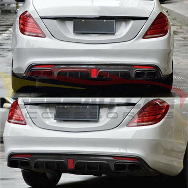 2014 2017 Mercedes Benz S500/S550/S63/S65 AMG Carbon Fiber Rear Diffuser | W222 Sedan Rear Diffusers