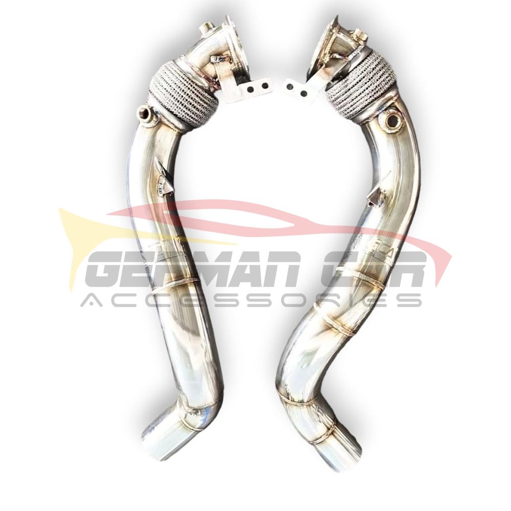 2015-2018 Bmw X5M/X6M Front Race Pipes | F85/F86 No Heat Shield / Racing Downpipe (No Cat)