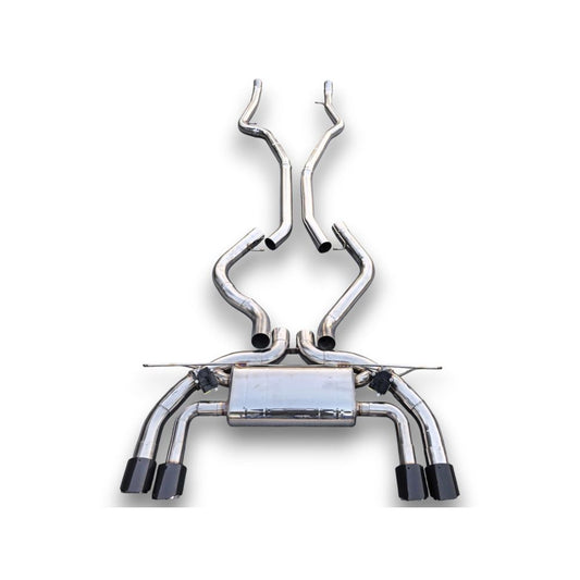 2014-2019 BMW X5/X6 xDrive50i M50i Valved Sport Exhaust System | F15/F16 X5/X6 Stainless Steel Exhaust / Chrome Tips