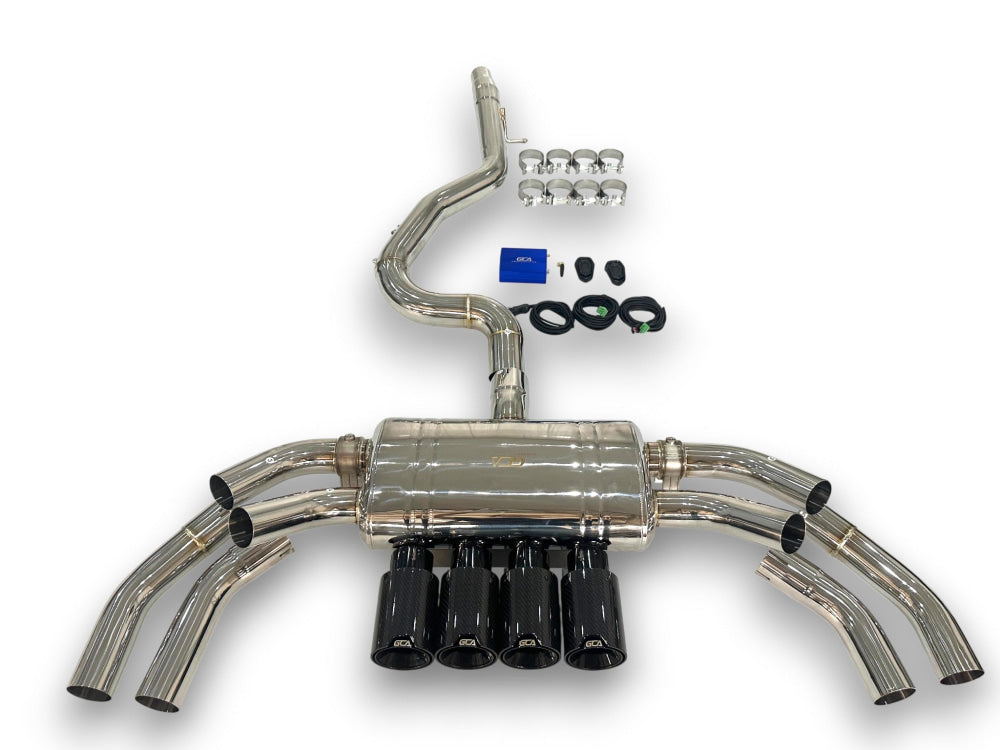2014-2020 Audi S3 Valved Sport Exhaust System | 8V/8V.5 S3 Stainless Steel Exhaust / Chrome Tips Exhausts