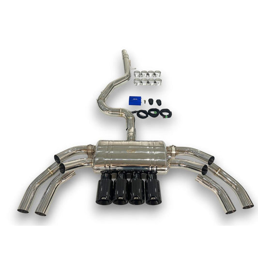 2014-2020 Audi S3 Valved Sport Exhaust System | 8V/8V.5 S3 Stainless Steel Exhaust / Chrome Tips Exhausts