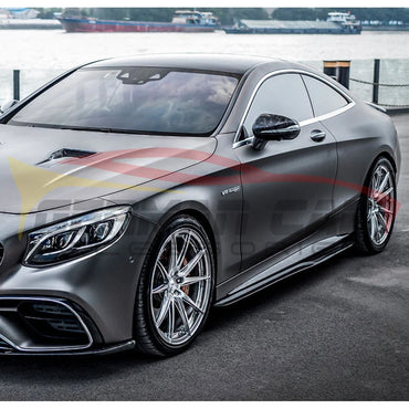 2014 2021 Mercedes Benz S550/S63/S65 AMG Carbon Fiber Side Skirts | C217/W217 Coupe Side Skirts