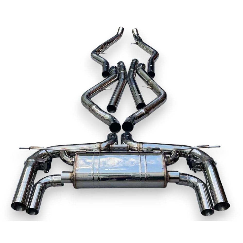 2015-2018 Bmw X5M/X6M Valved Sport Exhaust System | F85/F86 Stainless Steel / Chrome Tips