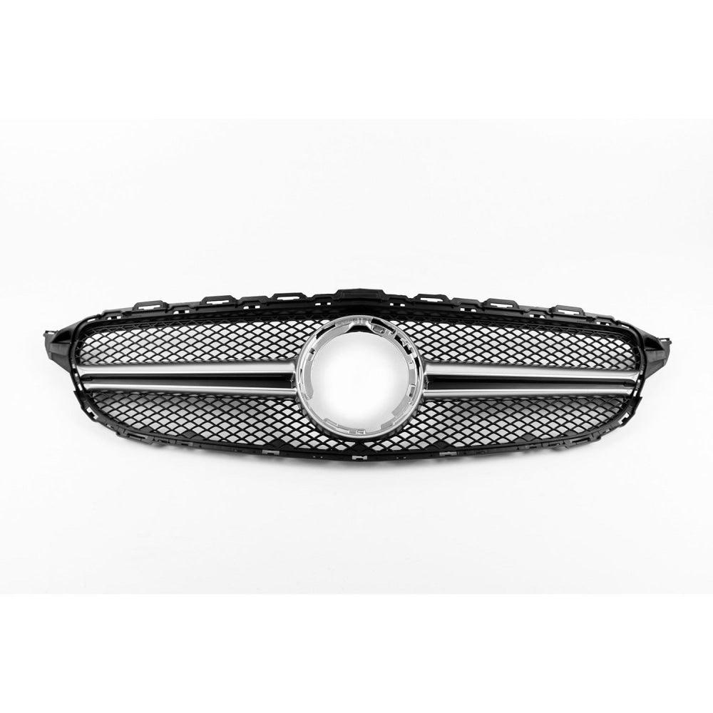 thumbnail image 2 of Matte Black Front Grille W/ Red Line For Mercedes C300 C400 2015-2019 W205 – C63 Look, PSI Direct Fit 2 of 3