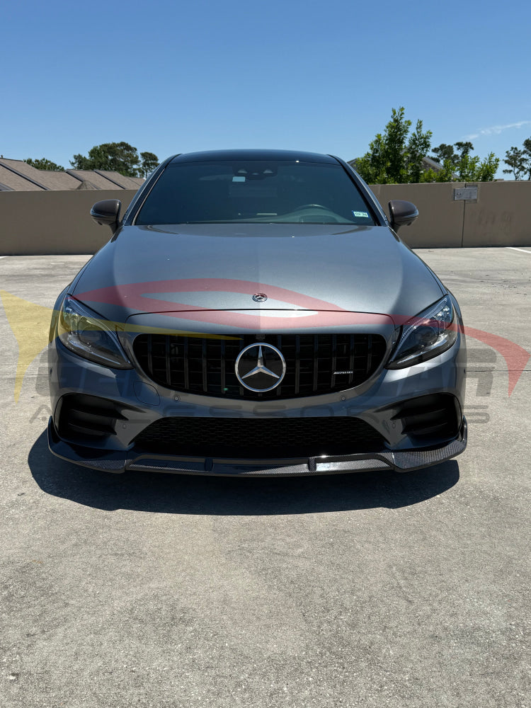 2015-2023 Mercedes-Benz C-Class B Style Carbon Fiber Front Lip | W205 Front Lips/Splitters