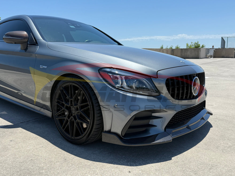 2015-2023 Mercedes-Benz C-Class B Style Carbon Fiber Front Lip | W205 Front Lips/Splitters