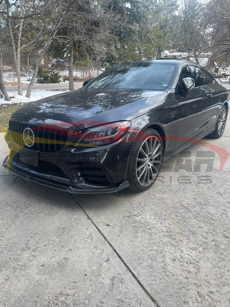 2015-2023 Mercedes-Benz C-Class B Style Carbon Fiber Front Lip | W205 Lips/Splitters
