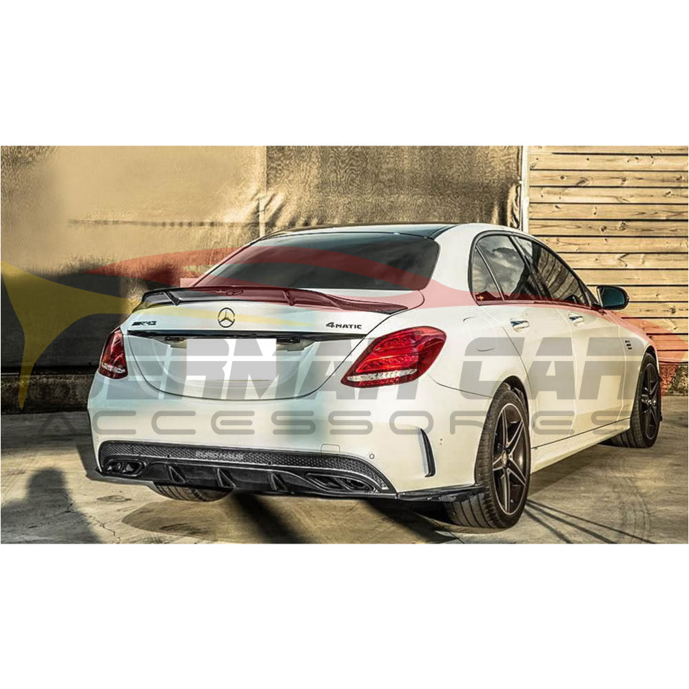 2015-2023 Mercedes-Benz C63 AMG Renntech Style Carbon Fiber Trunk