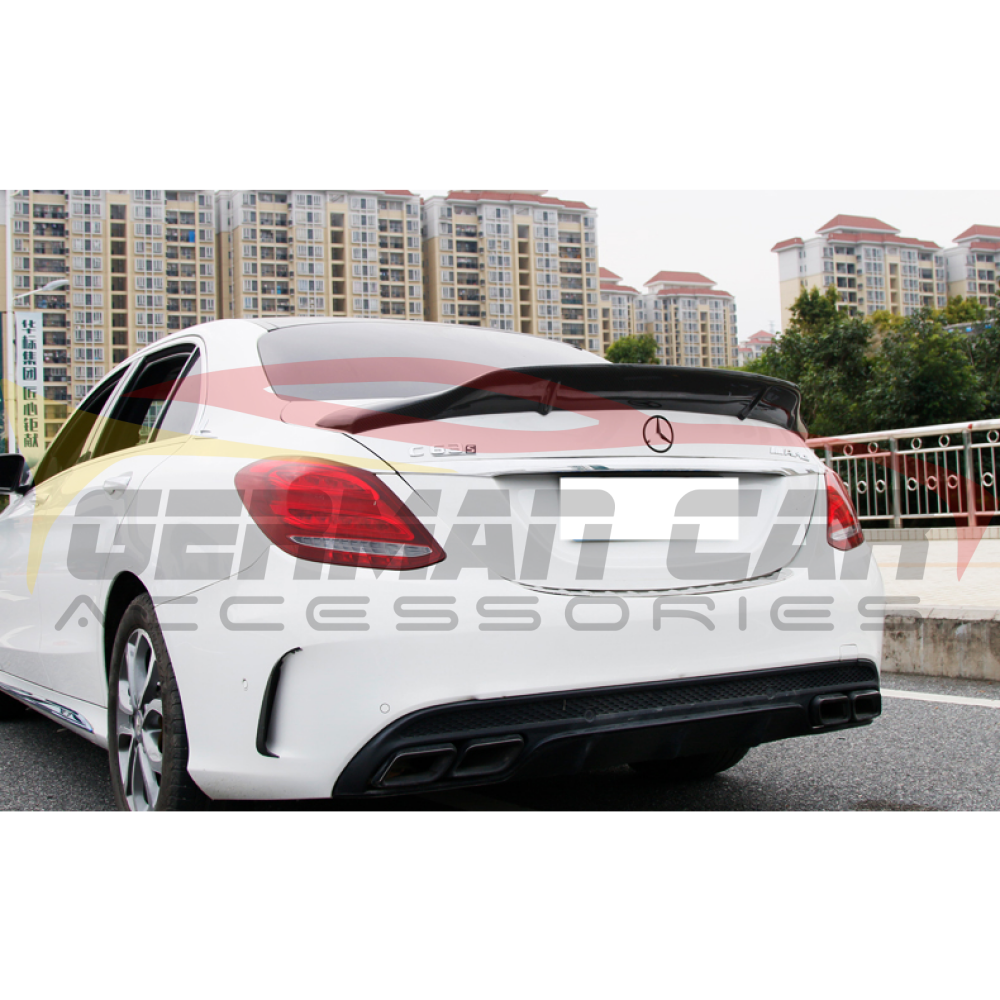 2015-2023 Mercedes-Benz C63 AMG Renntech Style Carbon Fiber Trunk Spoi –  German Car Accessories