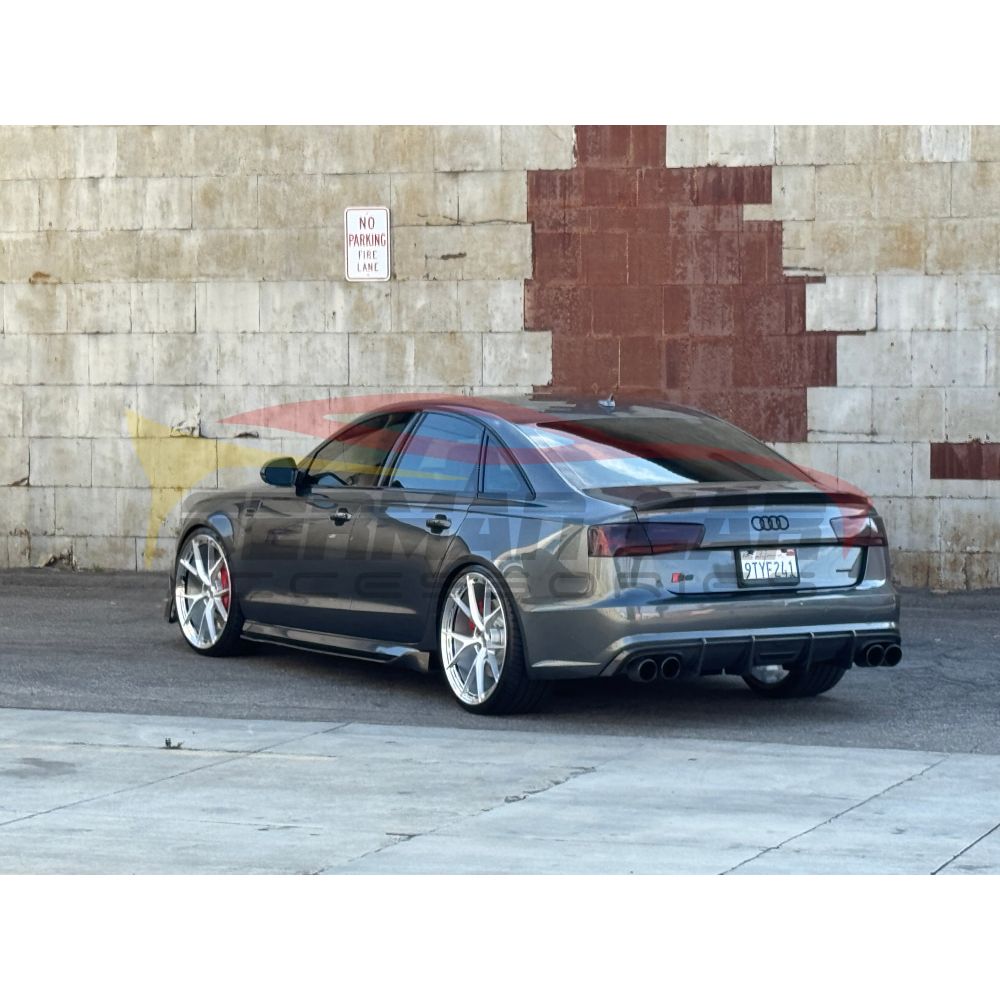 2016-2018 Audi A6/S6 Carbon Fiber Aggressive KB Style Diffuser with LED Brake Light | C7.5 A6/S6 Rear Diffusers