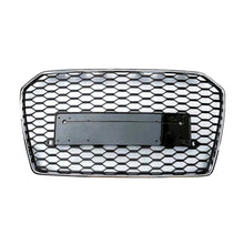 Load image into Gallery viewer, 2016-2018 Audi Rs6 Honeycomb Grille | C7.5 A6/s6 Chrome Silver Frame Black Net All Mesh No Emblem /
